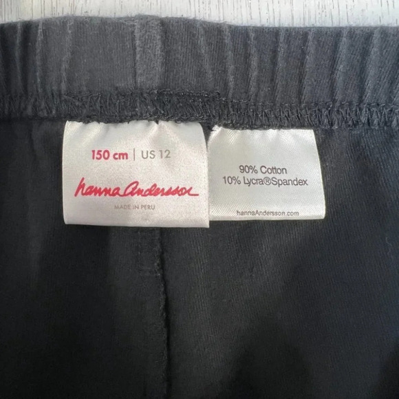 Hanna Anderson Kids Unisex Leggings Pants Black 12 150 cm - Picture 3 of 5